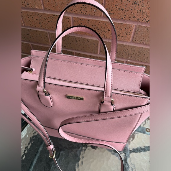 Kate Spade Hadlee Laurel Way Dusty Peony Large Leather Handbag - Picture 2 of 10